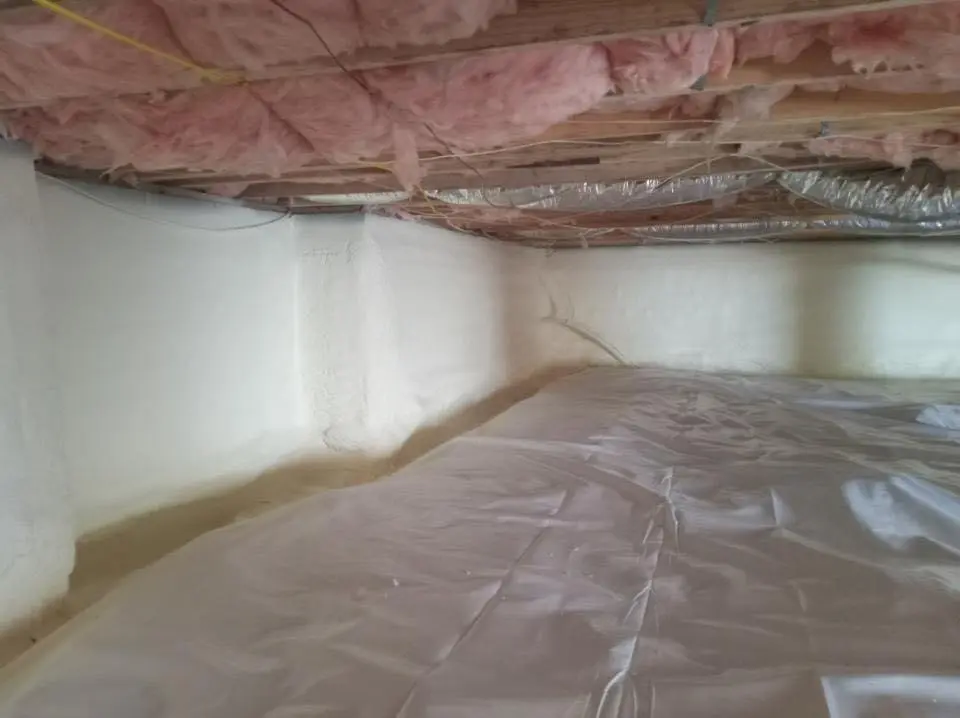 Crawl space encapsulation with closed-cell spray foam for Spray Foam Roofing in Corry